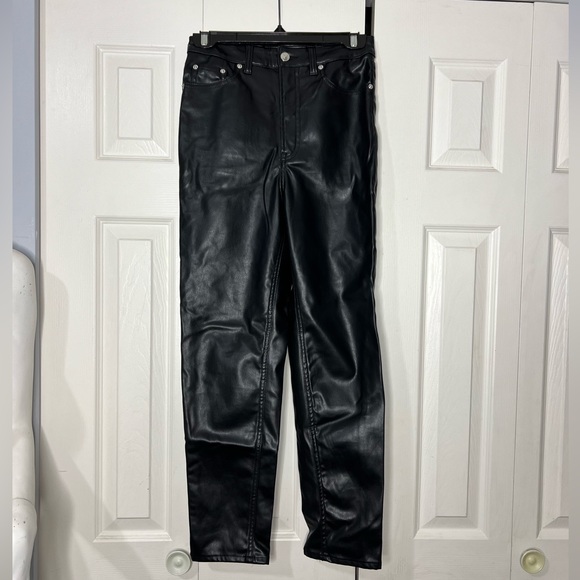 Divided Faux Leather Pants - Picture 2 of 3